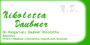 nikoletta daubner business card